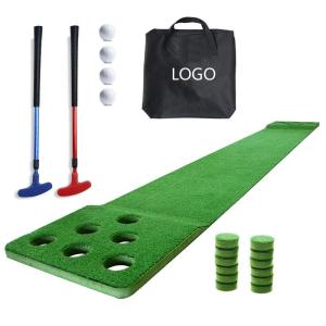 Wholesale 12 Holes Golf Putting Green Game Mat For Home Office Foam Base Golf Putting Mat Indoor 2 Putters And 2 Golf Bal from china suppliers