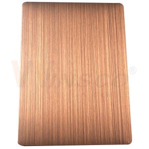 Wholesale 1500mmx3000mm Decorative Stainless Steel Sheet Hand Blackened Brushed Red Bronze from china suppliers