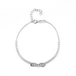 Butterfly 925 Silver CZ Bracelet 9.79g Sterling Silver Moonstone Bracelet