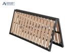 Queen Black Platform Bed Frame With Wooden Slats