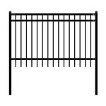 Outdoor Security Fence With Metal Iron Aluminium Panel Tubular Garrison For Home