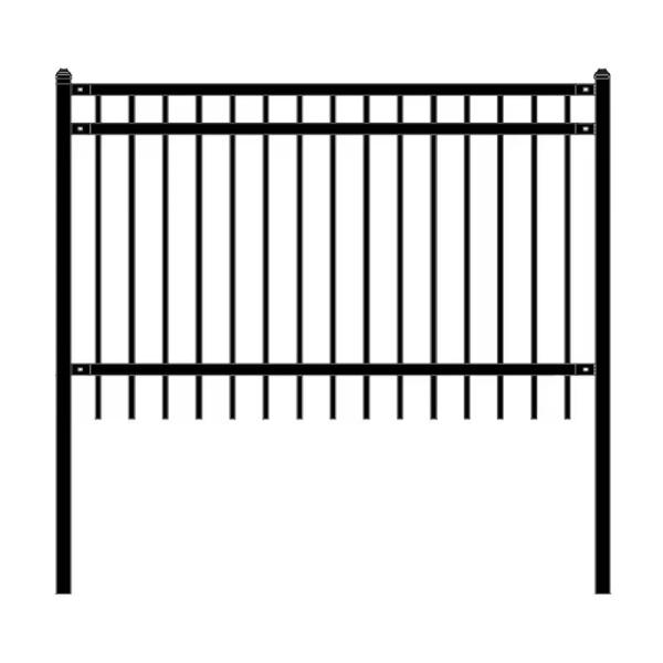 Outdoor Security Fence With Metal Iron Aluminium Panel Tubular Garrison For Home