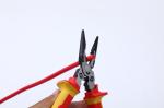 Red Yellow 6inch Long Nose Pliers VDE Handle Extended Needle Nose Pliers
