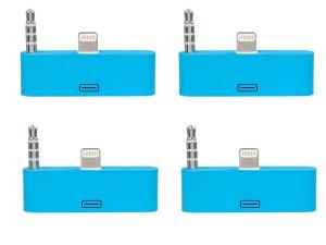 Wholesale colorful 30pin to 8 Pin AUDIO ADAPTERS converter for iPhone 5 5s 5c Itouch Nano 7 Blue from china suppliers
