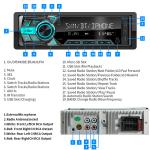 GRANDnavi Universal Single Din MP3 Car Radio Colorful Light Physical Button FM