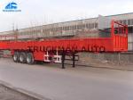 3 Axles Flatbed Cargo Side Wall Semi Trailer With 50-70 Loading Capacity