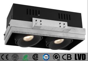 Wholesale Trimless Double Head 14W 180mA LED Recessed Downlight Aluminum 30 deg Tiltable Hotel from china suppliers