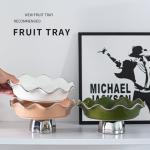 Salad Bowl European Luxury Home Decor Serving Dessert Bowls Snacks Sliver Stand