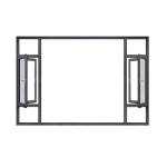 Modern Waterproof Aluminum Alloy Casement Windows for Level 9 Wind Pressure