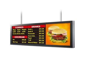 Wholesale Advertising Stretched LCD Display , Ultra Wide Stretched Displays Built In Clock / Calendar from china suppliers