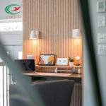Apartment Vertical Wood Slat Wall Timber 600x1200mm Sound Absorbing