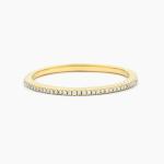 Hot Item 18K Gold Plated Half Eternity Stackable 925 Sterling Silver Women's