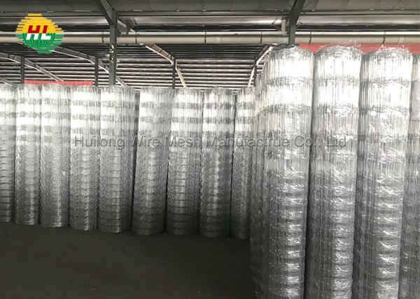 High Tensile Galvanized Field Fence 4 Foot Silver Steel Woven Wire Hinge Joint