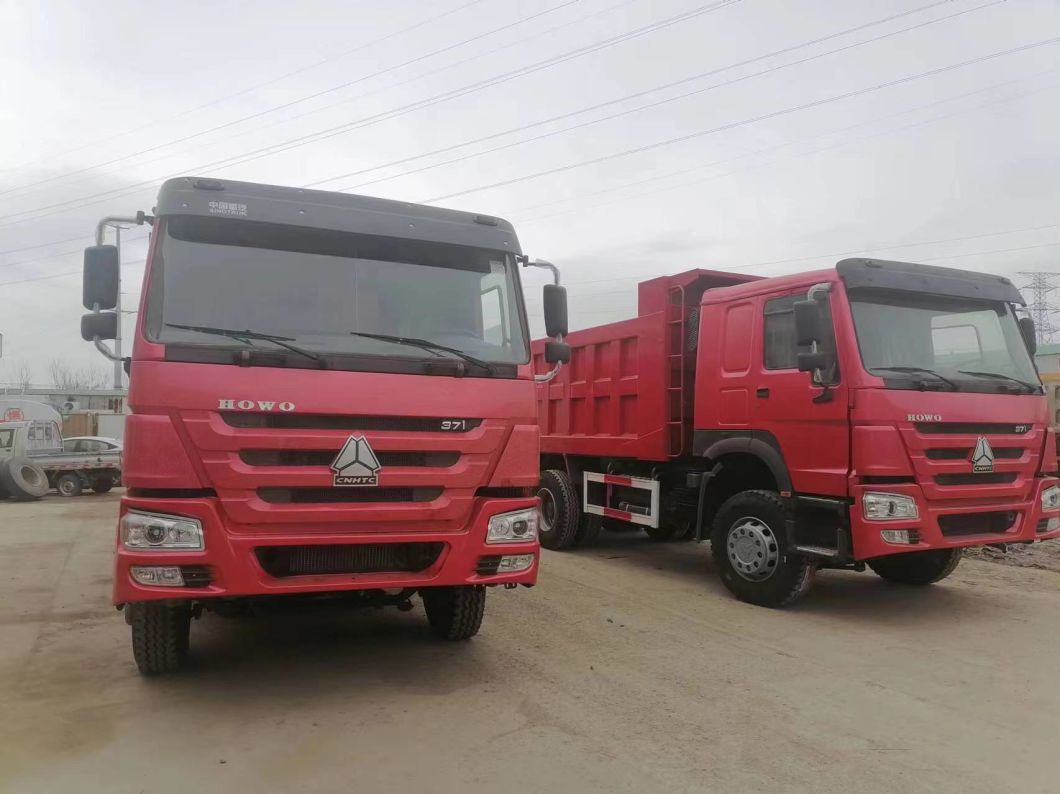 Low Price Tipper Truck Construction Dump Trucks for Sale Red Transportation Truck HOWO 6*4 371HP