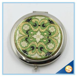 Wholesale Shinny Gifts Promotion Gift Folding Custom Printed Metal Compact Mirror from china suppliers