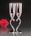 a Pair Of Sliver Goblet Wine Glass, Heart Shape