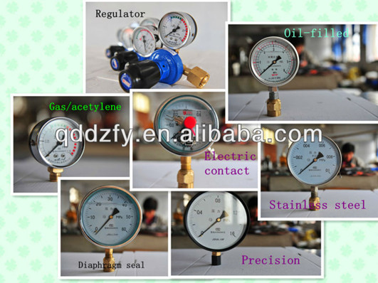 60mm Economy Pressure Gauge Manufacturer With Rubber Protective Cover