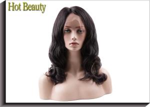Wholesale Glueless Human Hair Full Lace Wigs Body Wave , Bleached Knots Real Hair Wigs from china suppliers