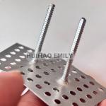 Stainless Steel Perforated Base Insulation Anchor Pins For Glass Wool
