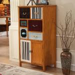 6 Drawer Vertical NC Painting Solid Wood Storage Cabinet Family Room Furniture