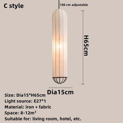 Modern and Minimalist Fabric Chandeliers Restaurants Living Rooms Hotels Homestays Lanterns lamp(WH-AP-594)