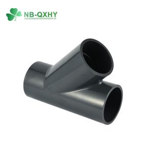 Wholesale DIN Standard Dark Gray Pn16 PVC Pipe Fittings 110mm Y Type Tee for Water Treatment from china suppliers