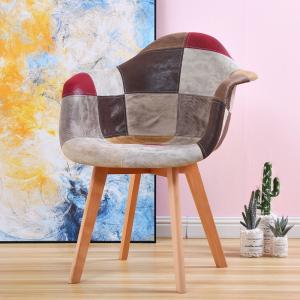 Wholesale Modern Hotel Room Furniture Bent Wood Dinning Wedding Chair Patchwork Fabric Cover Beech Wood Legs from china suppliers