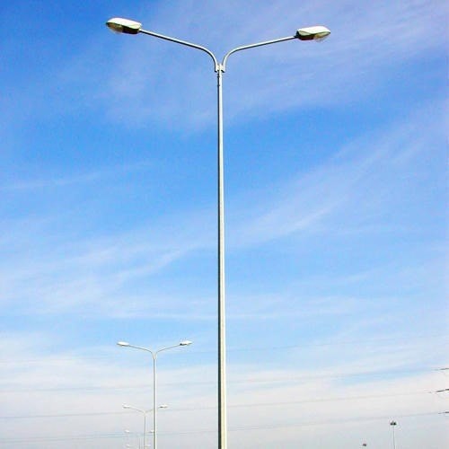 Height 6m-12m Hot Dip Galvanized Street LED Lamp Pole For Street Lighting