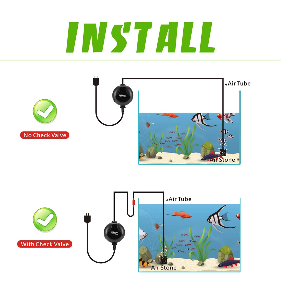 Ultra Silent Hygger Air Pump For Fish Tank