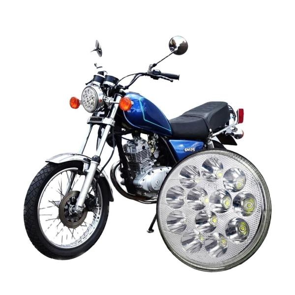 5-3/4 5.75 Inch GN125 12 LED YAYE Motorcycle Headlight with High Low Beam and