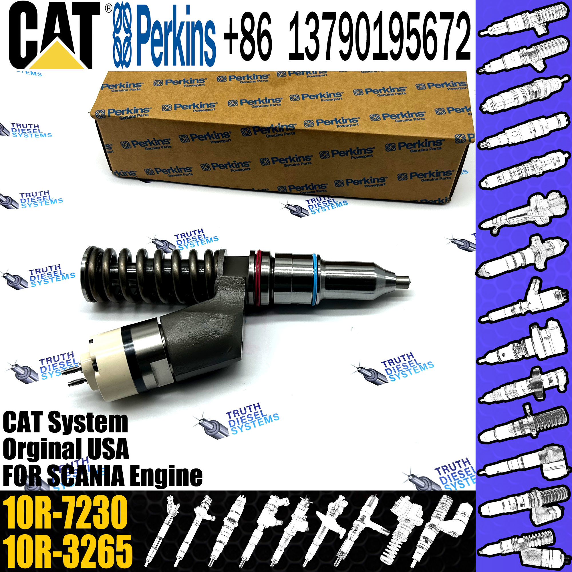 291-5911 10R-7230 Fuel Injector 317-5278 248-1394 253-0618 294-7615 For CAT Diesel Engine C15