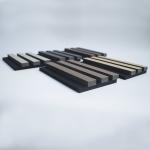 3 Sides Coated Office Wall Slat Wood Panels Sound Insulation Harmless