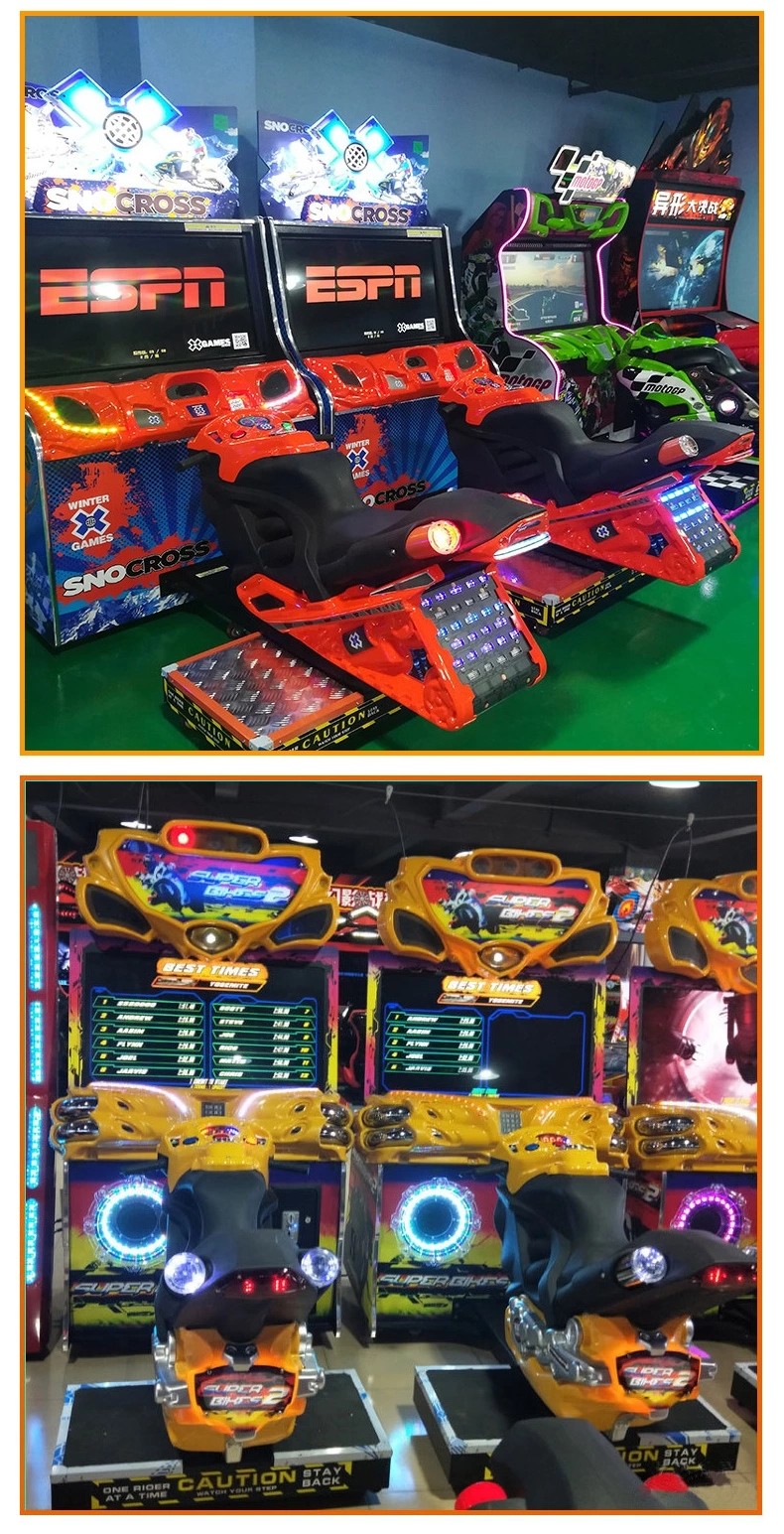 110V / 220V Racing Arcade Machine Coin Operated For 5 - 12 Years Old Kids