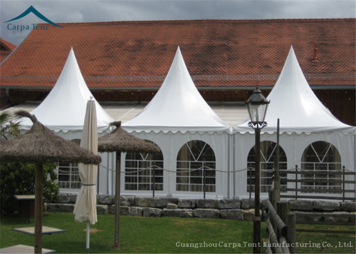 Pagoda Outdoor Party Tents 6m By 6m Water Resistant With Clear Windows