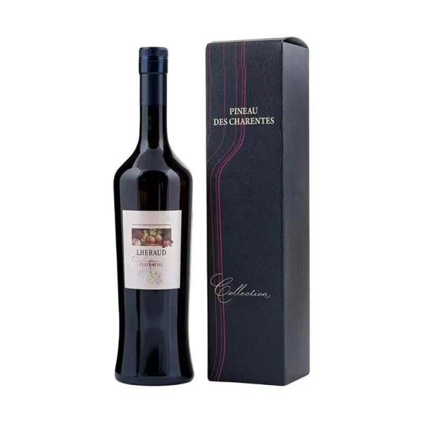 Single 750Ml Bottle Red Wine Gift Box Custom Printed PU Leather Carrier Box
