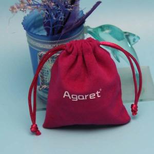 Wholesale Safe Packaging Drawstring Jewelry Bag Closure Customized Logo Suede Pouch from china suppliers