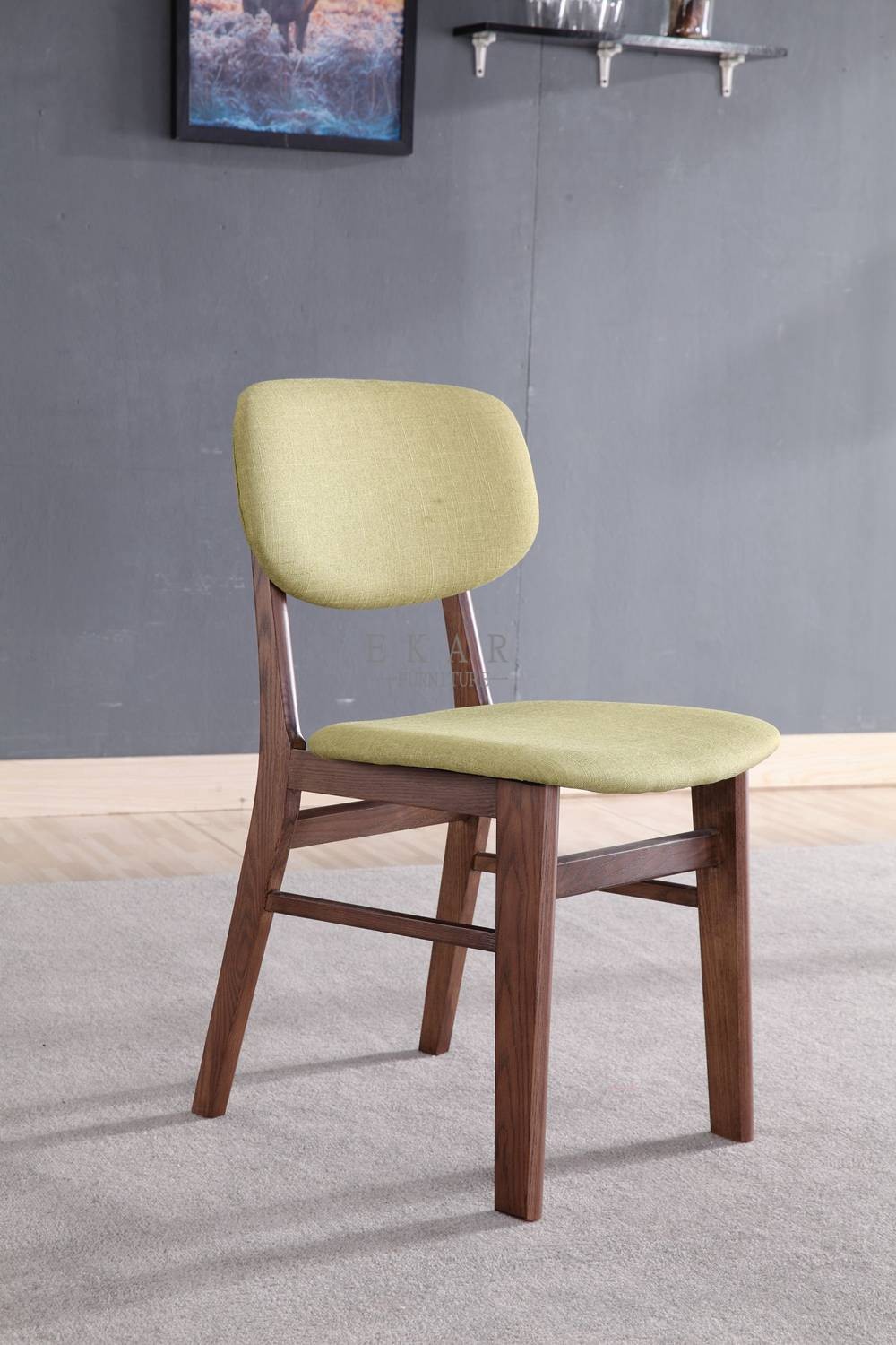 Fabric Modern Fashion Design Ash Wooden Dining Chair