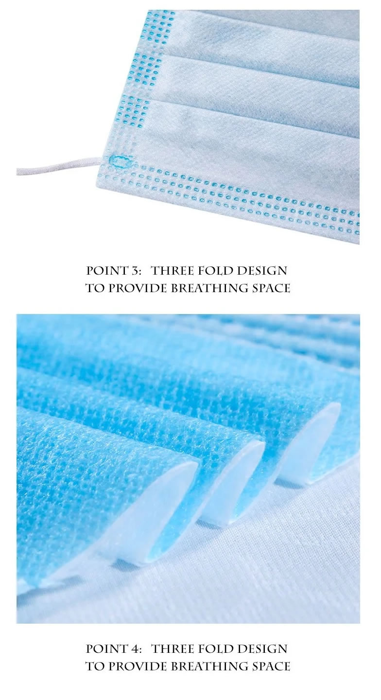 High Quality Disposable 3ply Nonwoven Sterile Face Mask2