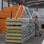 Heat Insulation Fireproof Rock Wool Sandwich Panel Roof Panel For Prefabricated