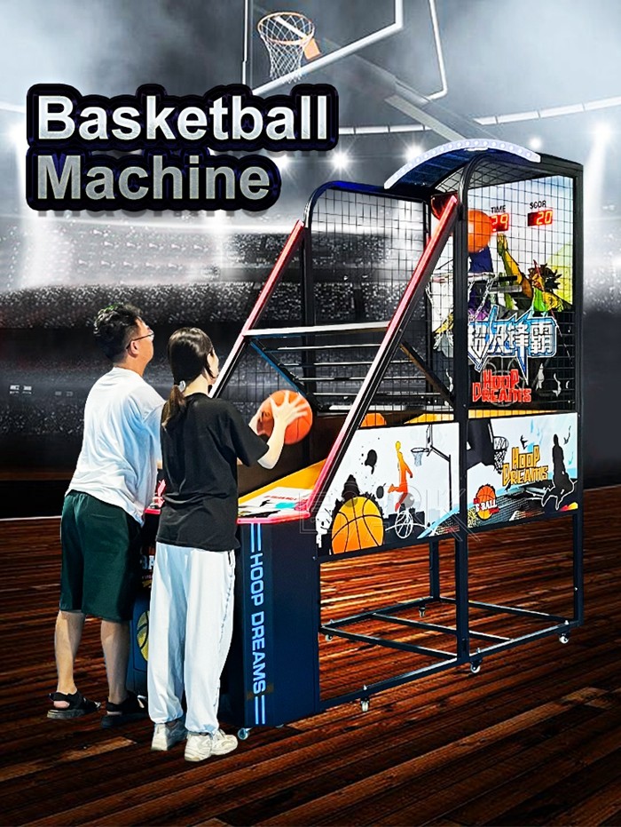 Indoor Hoop Dreams Arcade Basketball Game Machine Automatic Out Ball Games