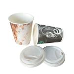 Black PLA Tableware CPLA ф85mm Strawless Plastic Lids Lightweight