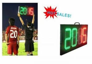 China Digital Number 2 Color LED Soccer Substitution Board 2 Side IP62 Light Weight on sale