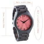 Luxury OEM Private Logo Wooden Case Back Mens Ebony Wooden Watch Band