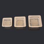 Golden Square 7.5*7.5*3.2cm Mooncake Plastic Tray