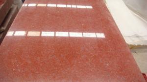 China Red Color Rough Granite Kitchen Countertop Floor Tiles 50x50 Slab 2.73 g/cm3 on sale