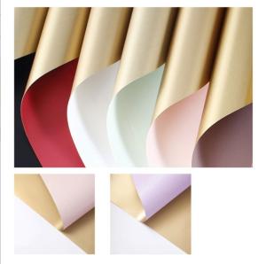 Wholesale Waterproof Gold Paper Plastic Flower Packaging Paper Dual-Color Film for Valentine's Day Bouquet Gift Packaging Materials from china suppliers