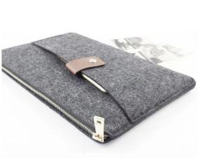 Wholesale Wholesale top grade factory price dark grey office felt laptop sleeve,felt laptop case from china suppliers