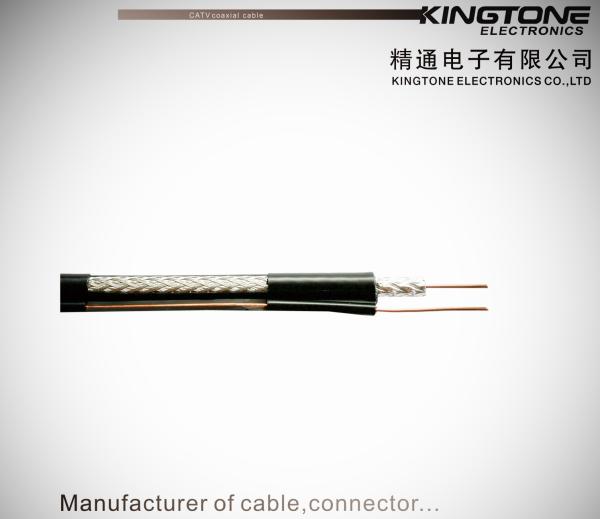 Jelly PE RG11 Quad - Shield CATV Coaxial Cable 60% and 40% AL Braid for Direct