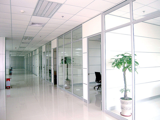 Full Height 12mm Glass Partition Edgeless Demountable Wall Panels
