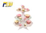 Stylish High - End Cardboard Cake Display Round Shape UV Coating For Birthday